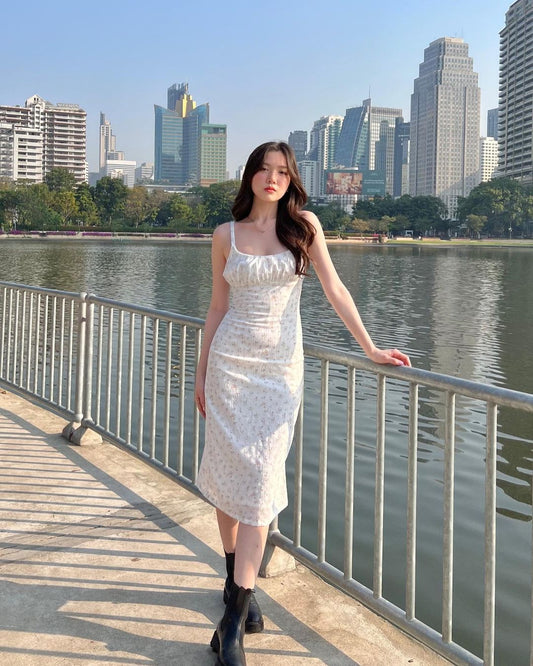 White Floral Dress