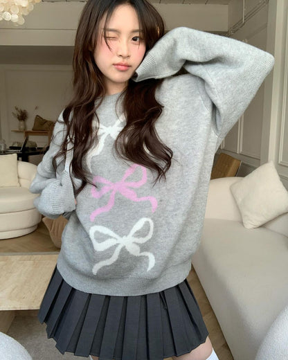 Trio Ribbon Knit Sweater