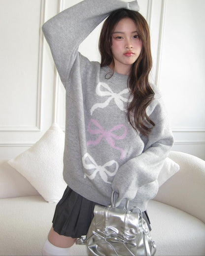 Trio Ribbon Knit Sweater