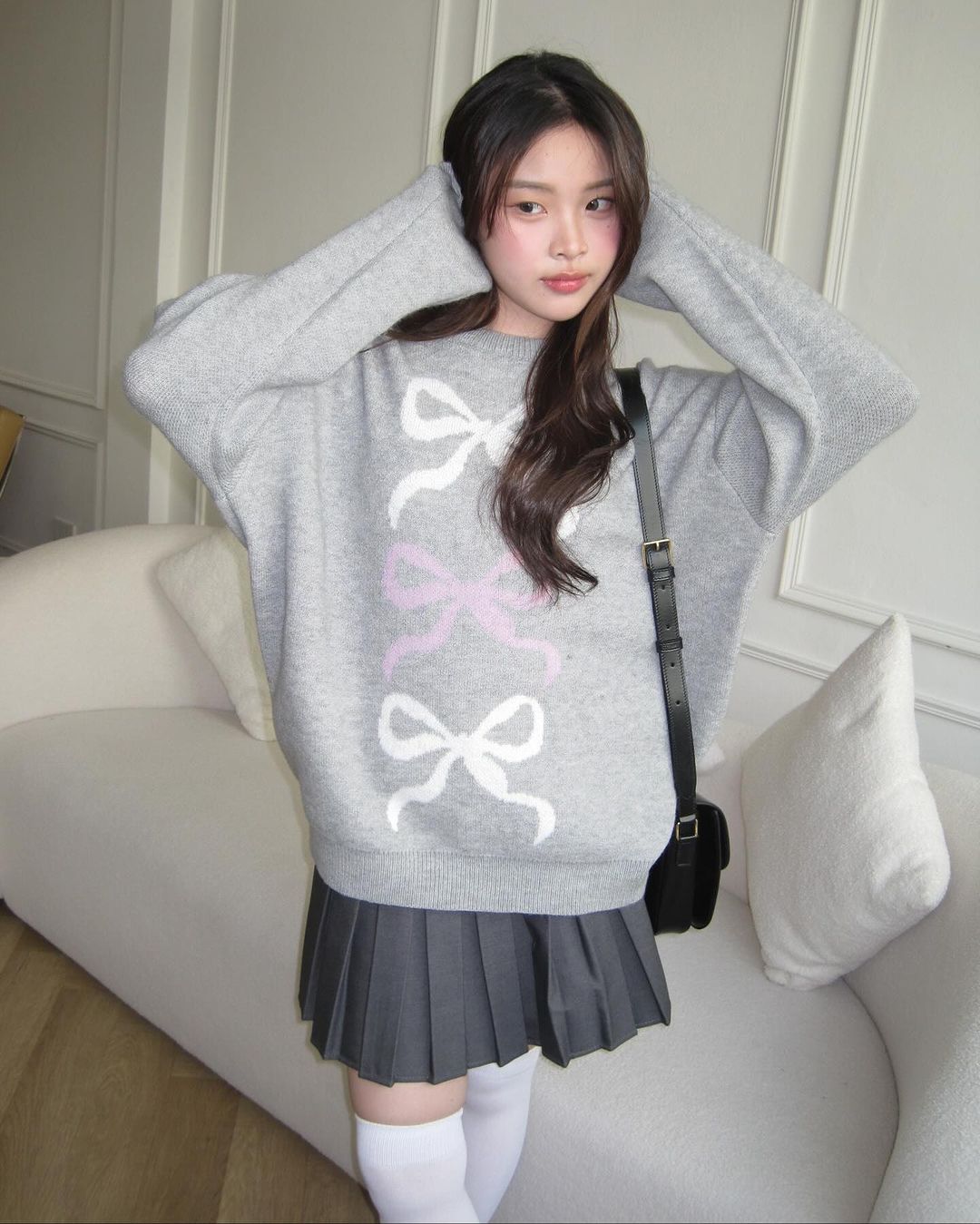 Trio Ribbon Knit Sweater