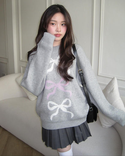 Trio Ribbon Knit Sweater