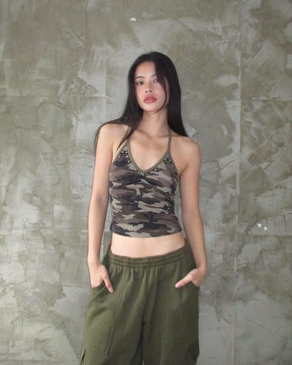 Camo Halter Top