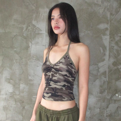 Camo Halter Top